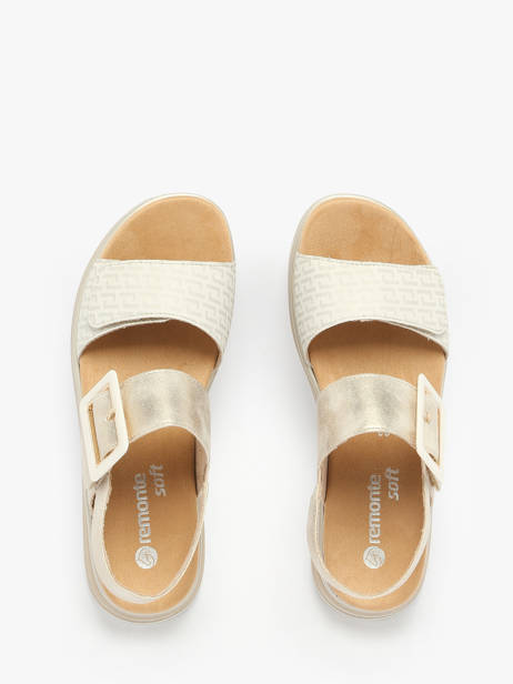 Platform Sandals In Leather Remonte White women 90 other view 3