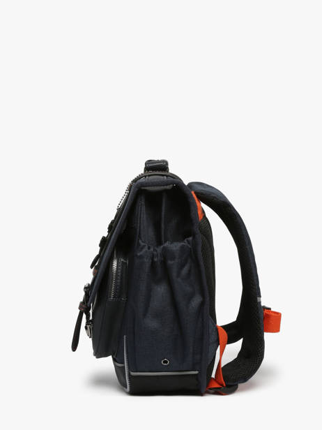 Cartable Enfant 2 Compartiments Cameleon Orange vintage urban CA35 vue secondaire 2