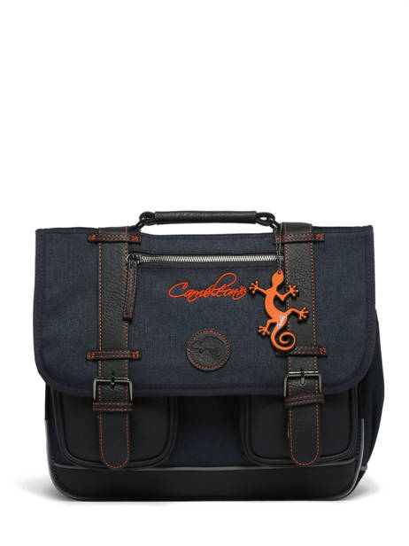 Cartable Enfant 2 Compartiments Cameleon Orange vintage urban CA35 vue secondaire 6