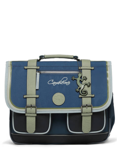 Satchel For Kids 2 Compartments Cameleon Blue vintage urban CA38 other view 7