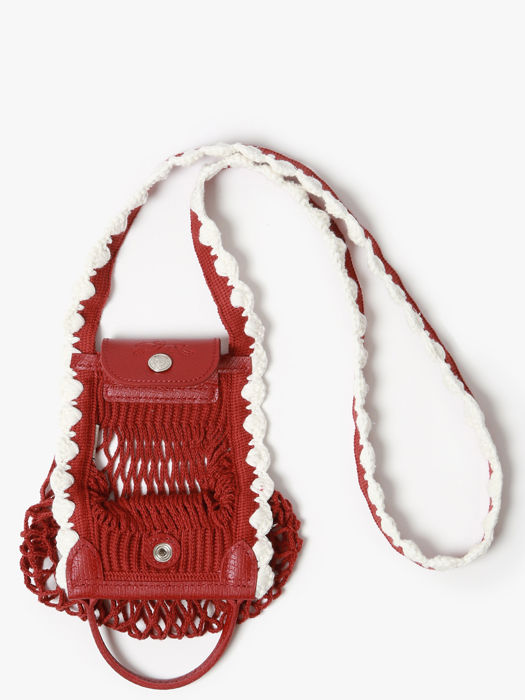Longchamp Le pliage filet crochet Sacs porté travers Rouge
