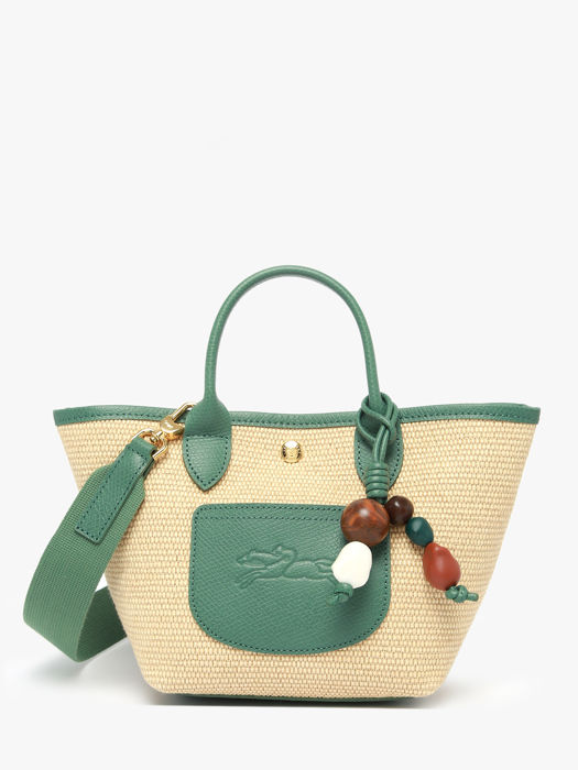 Longchamp Le panier pliage perles Sacs porté travers Vert