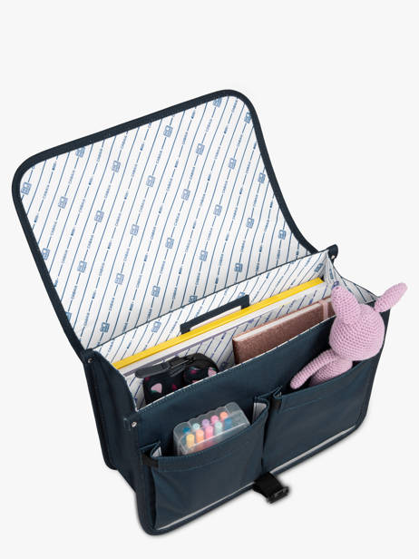 Cartable 2 Compartiments Cabaia Bleu school M vue secondaire 3