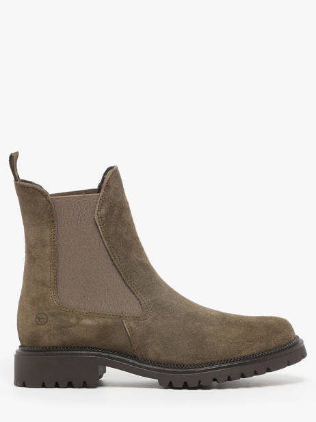 Chelsea Boots In Leather Tamaris Green women 41