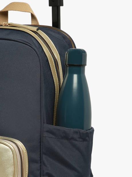 Sac A Dos à Roulettes 2 Compartiments Cameleon Bleu vintage fantasy SR40 vue secondaire 6