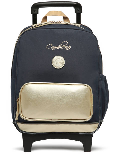 Sac A Dos à Roulettes 2 Compartiments Cameleon Bleu vintage fantasy SR40 vue secondaire 8