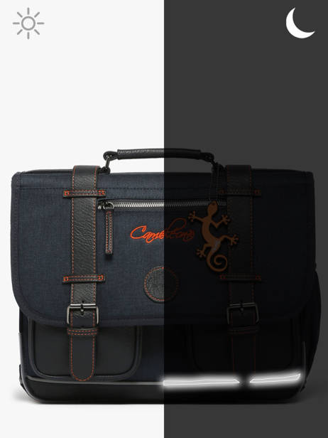 Satchel For Kids 3 Compartments Cameleon Blue vintage urban CA41 other view 8