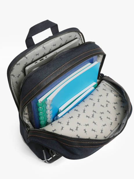 Sac à Dos 2 Compartiments Cameleon Bleu vintage urban SO40 vue secondaire 3