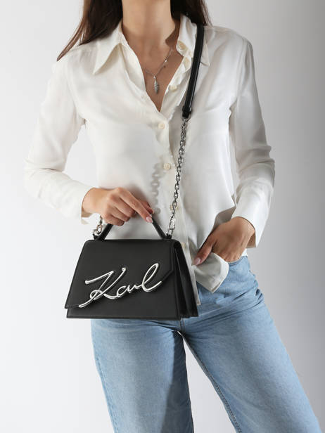 Shoulder Bag K Signature Leather Karl lagerfeld Black k signature A1W30036 other view 1