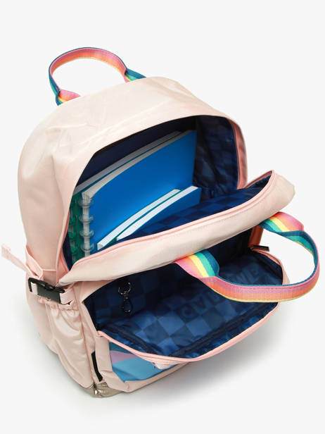 1 Compartment Backpack Caramel et cie Pink boheme FI other view 3
