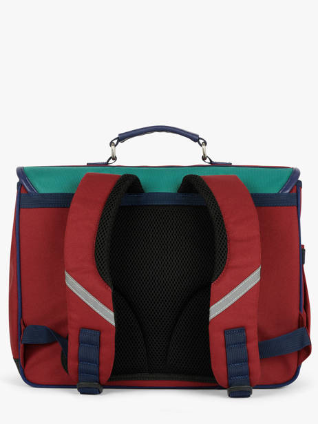 2-compartment Satchel Caramel et cie Green fier GA other view 4