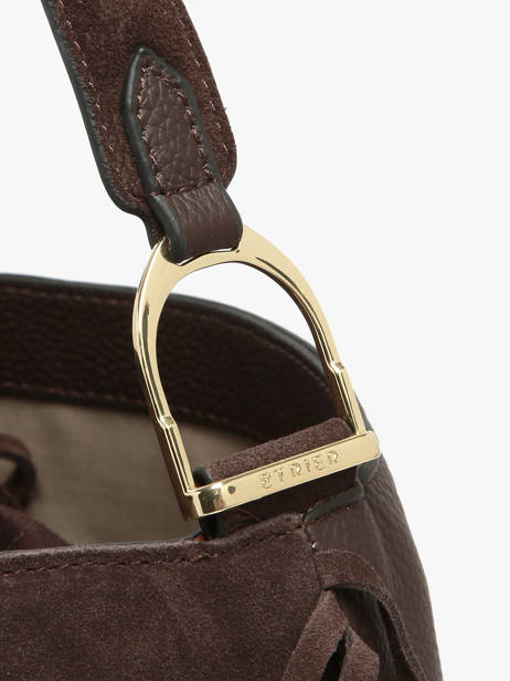 Sac Bandoulière Country Etrier Marron country ECOU161M vue secondaire 4