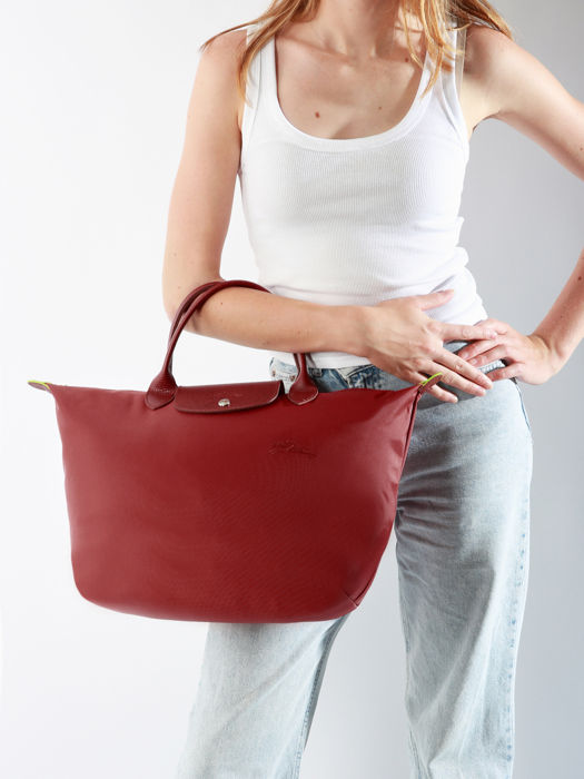 Longchamp Le pliage green Sacs porté main Rouge
