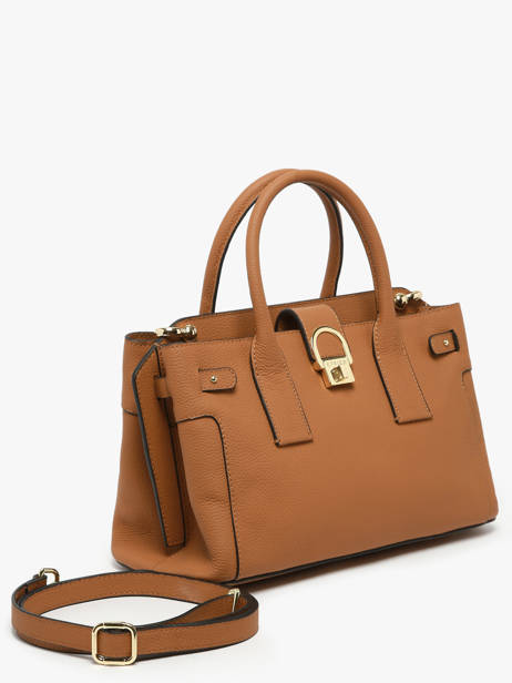 Satchel M Equestre Leather Etrier Brown equestre EEQT142M other view 2