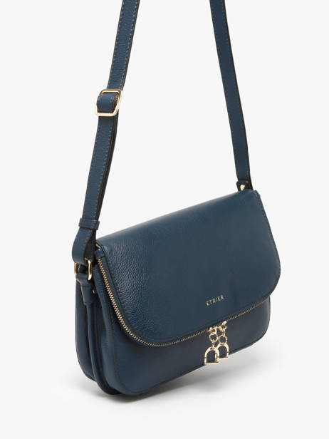 Sac Bandoulière M Tradition Cuir Etrier Bleu tradition ETRA059M vue secondaire 2