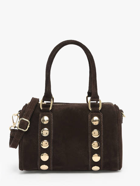 Handbag Velvet Leather Milano Brown velvet VE25066