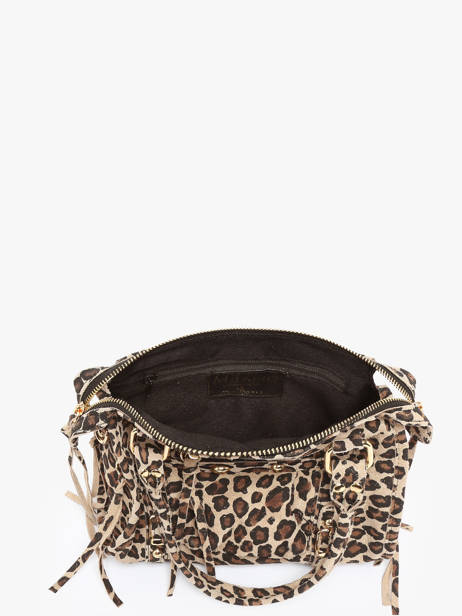 Shoulder Bag Velvet Leopardo Leather Milano Beige velvet leopardo VL24093 other view 3