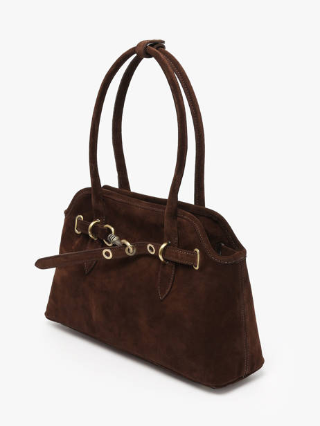Sac Porté épaule Velvet Cuir Milano Marron velvet VE260610 vue secondaire 2