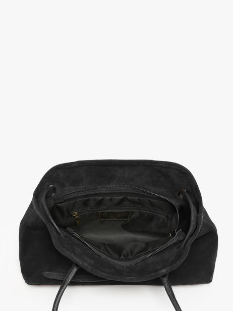 Shoulder Bag Velvet Leather Milano Black velvet VE260610 other view 2
