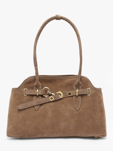 Shoulder Bag Velvet Leather Milano Beige velvet VE260610