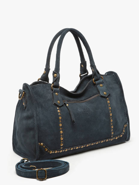 Handbag Houston Leather Basilic pepper Blue houston BHOU22 other view 1