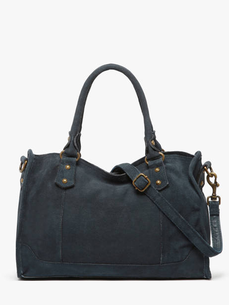 Handbag Houston Leather Basilic pepper Blue houston BHOU22 other view 3