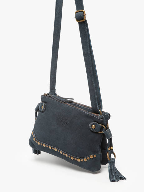 Shoulder Bag Houston Leather Basilic pepper Blue houston BHOU82 other view 2