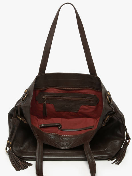 Sac Porté épaule Cow Cuir Basilic pepper Marron cow 155N vue secondaire 3