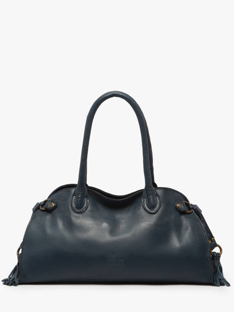 Shoulder Bag Cow Leather Basilic pepper Blue cow BCOW84