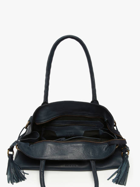 Shoulder Bag Cow Leather Basilic pepper Blue cow BCOW84 other view 2