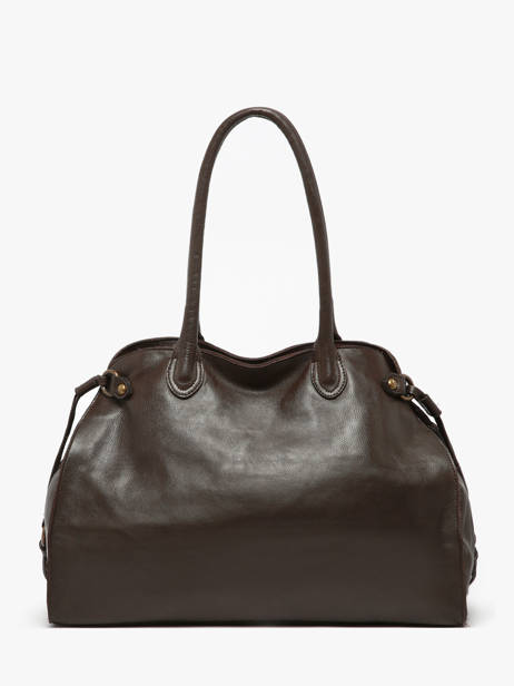 Shoulder Bag Cow A4 Leather Basilic pepper Brown cow BCOW85 other view 4