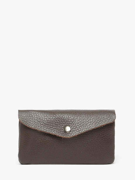 Coin Purse Leather Milano Brown caviar CA23113