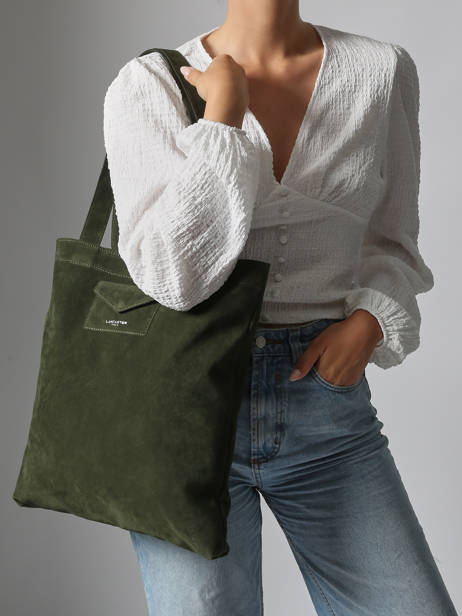 Shoulder Bag Suedine Kba Lancaster Green suedine kba 61 other view 1