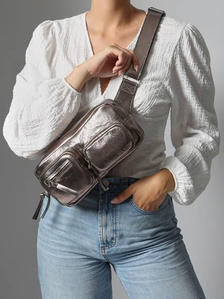 Leather 90s Belt Bag Paul marius Silver 90's BANAN90S other view 1