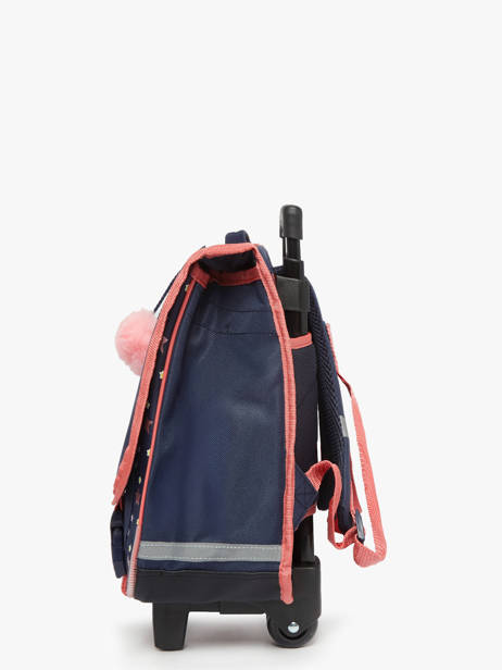 Cartable à Roulettes 1 Compartiment Milky kiss Bleu fantasy fables 3700524 vue secondaire 2