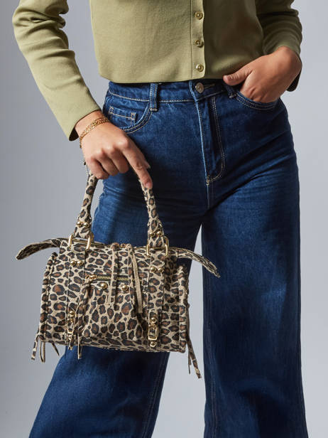 Shoulder Bag Velvet Leopardo Leather Milano Beige velvet leopardo VL24093 other view 1