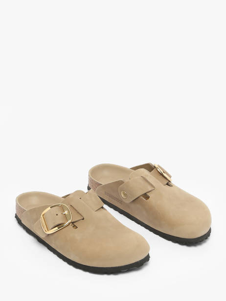 Mules Boston Big Buckle En Cuir Birkenstock Beige accessoires 1030425 vue secondaire 1