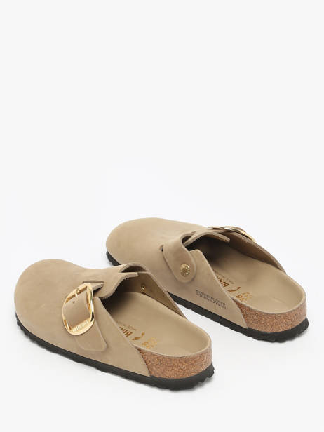 Mules Boston Big Buckle En Cuir Birkenstock Beige accessoires 1030425 vue secondaire 2