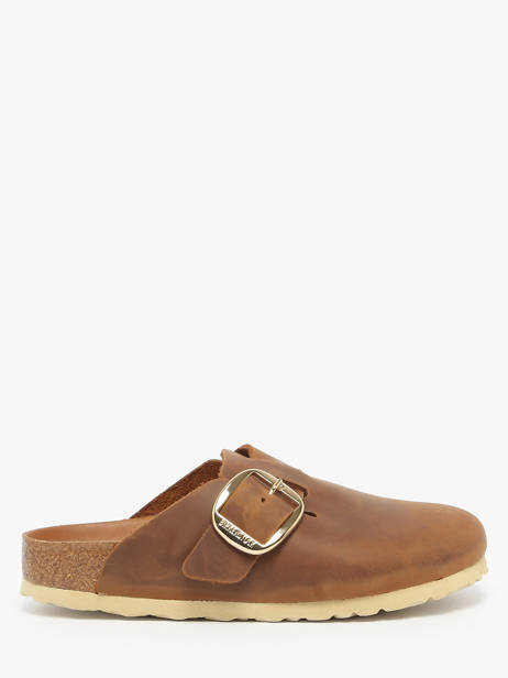 Mules Boston Big Buckle En Cuir Birkenstock Marron accessoires 1030446
