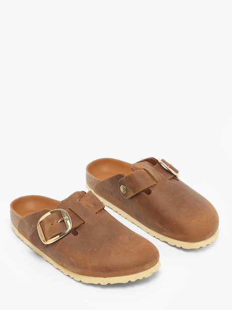 Mules Boston Big Buckle En Cuir Birkenstock Marron accessoires 1030446 vue secondaire 1