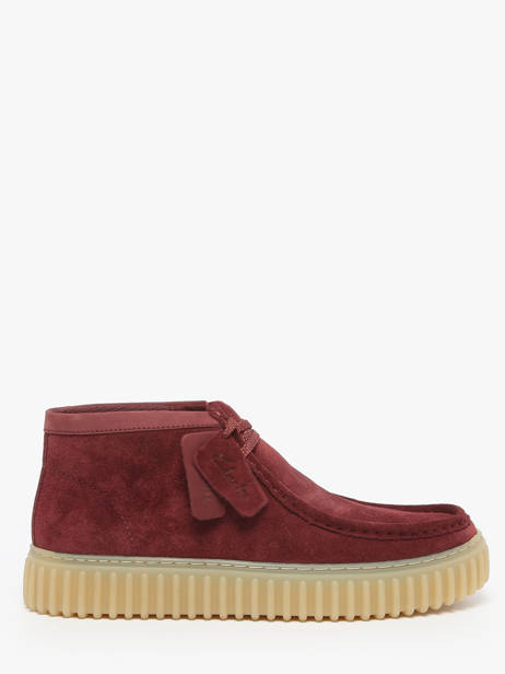Ankle Derby Shoes In Leather Clarks Red men 26183423