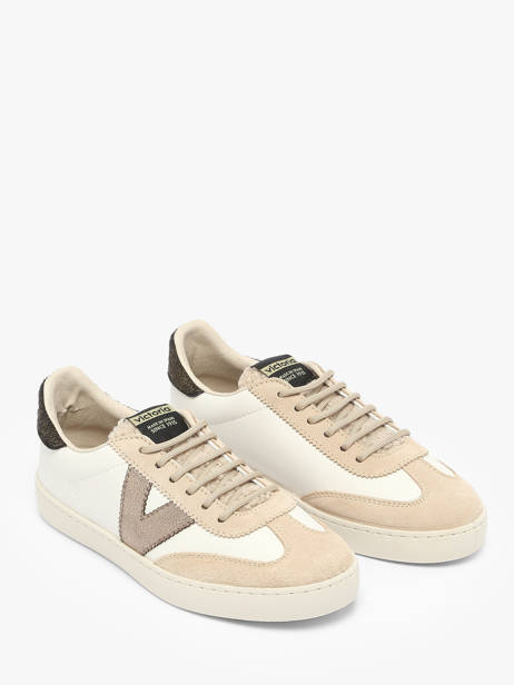 Sneakers In Leather Victoria Beige women 1126222 other view 1