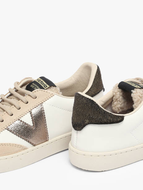 Sneakers In Leather Victoria Beige women 1126222 other view 2