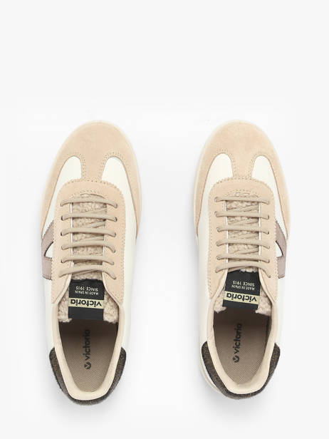 Sneakers In Leather Victoria Beige women 1126222 other view 3