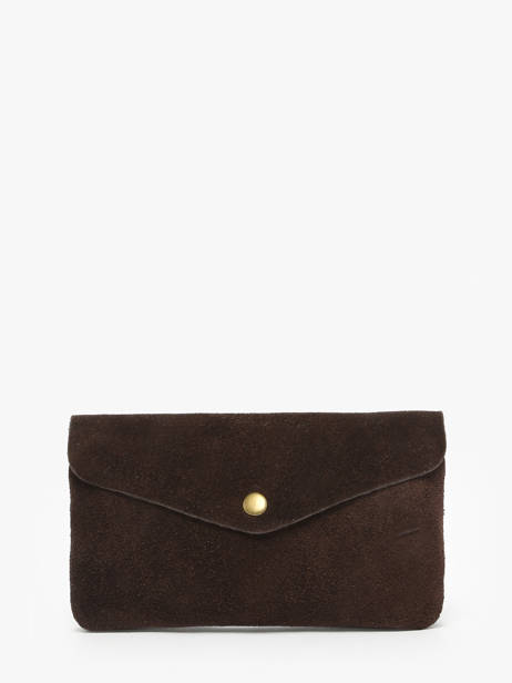 Leather Velvet Wallet Milano Brown velvet VE23113
