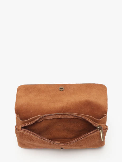 Shoulder Bag Velvet Leather Milano Brown velvet VE23067 other view 3