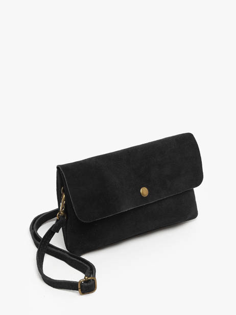 Sac Bandoulière Velvet Cuir Milano Noir velvet VE23067 vue secondaire 2