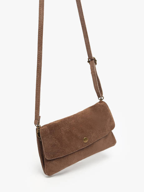 Sac Bandoulière Velvet Cuir Milano Marron velvet VE23067 vue secondaire 2