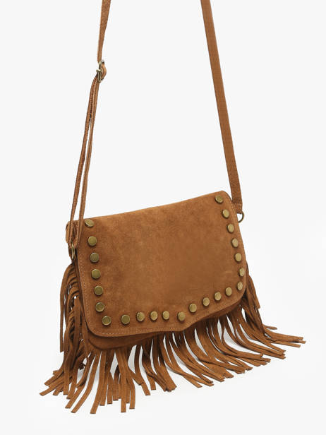 Shoulder Bag Velvet Leather Milano Brown velvet VE241115 other view 1