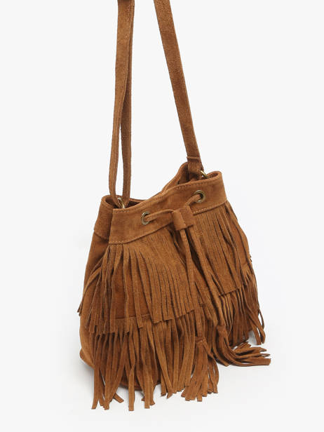 Crossbody Bag Velvet Leather Milano Brown velvet VE241116 other view 1